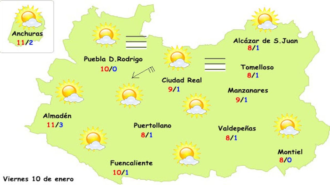 Tiempo tranquilo y bajada de temperaturas
