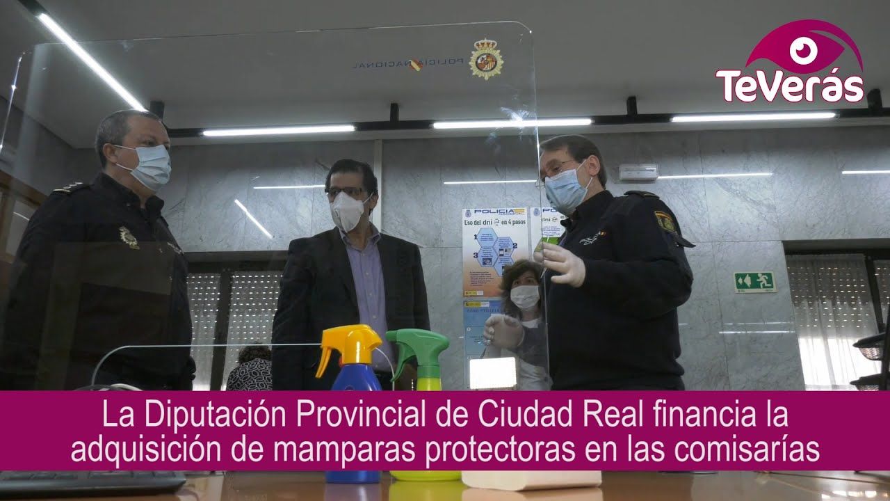 Mamparas protectoras en las comisarías