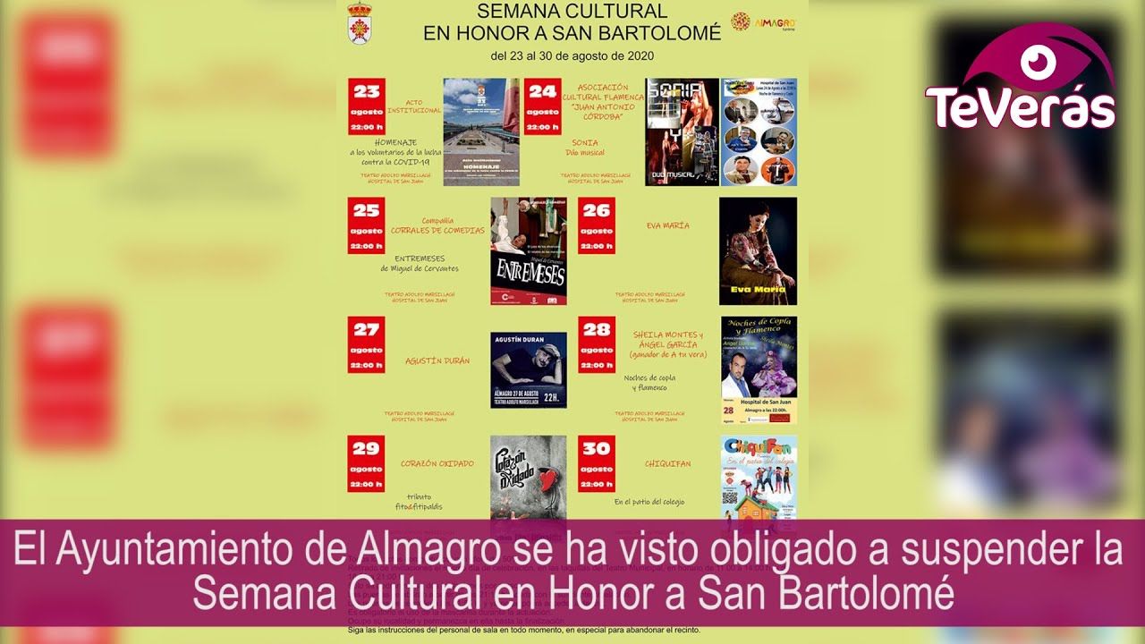 La nueva normativa obliga a suspender la Semana Cultural
