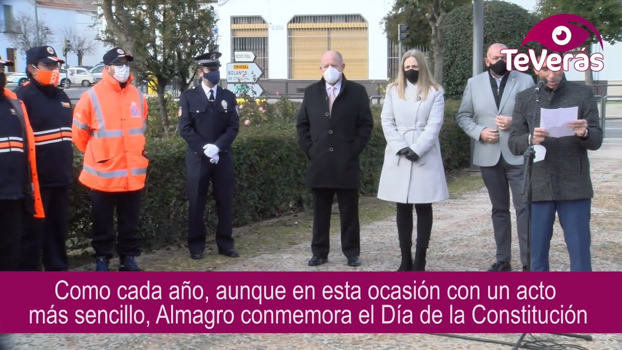 Almagro homenajea a Protección Civil en el Día de la Constitución