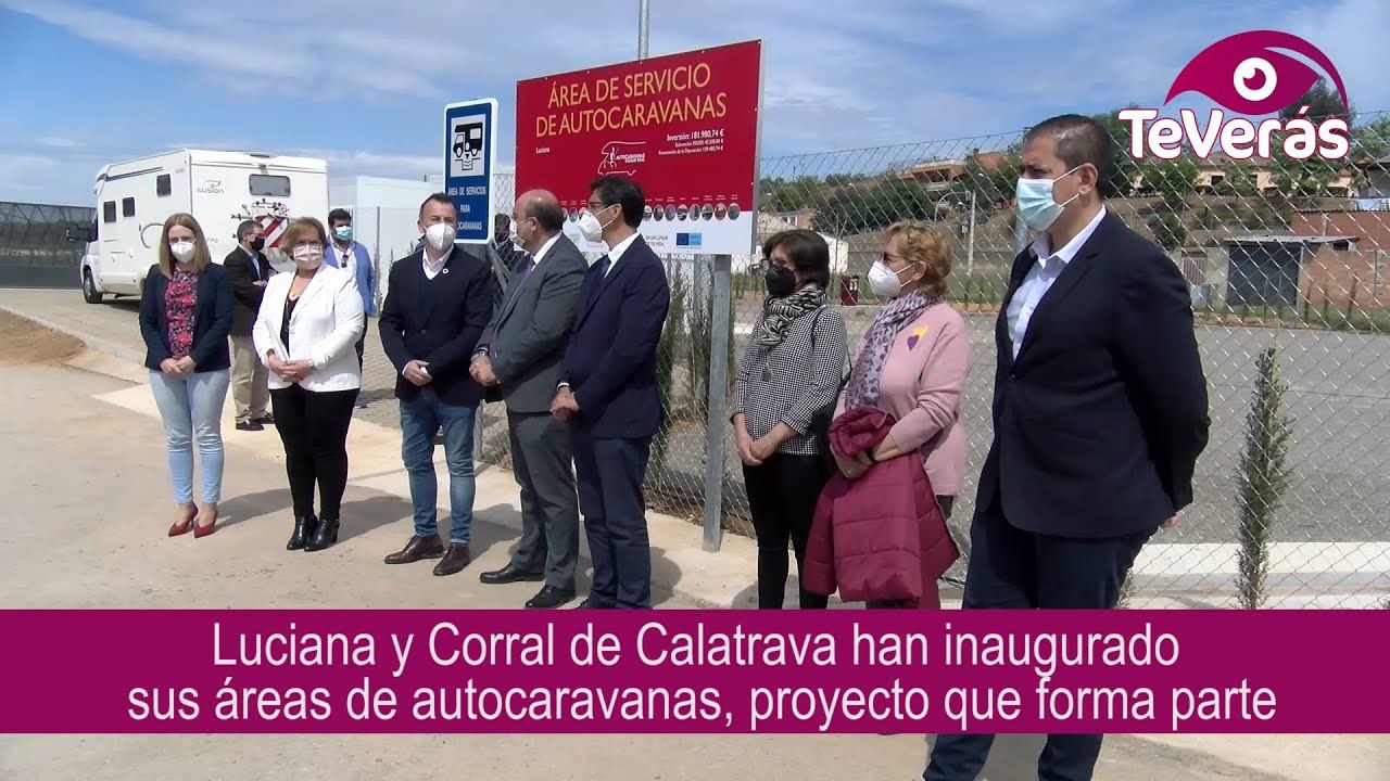 Luciana y Corral de Calatrava inauguran las áreas de autocaravanas