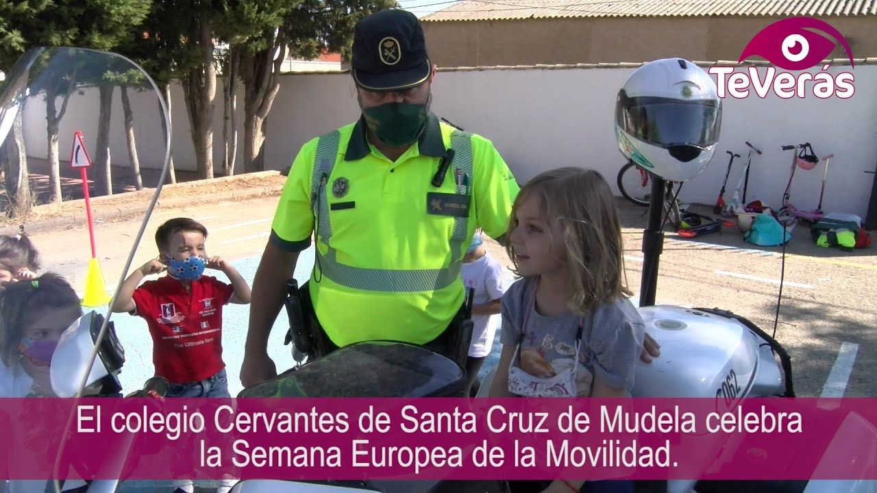 El colegio Cervantes de Santa Cruz de Mudela celebra la Semana Europea de la Movilidad