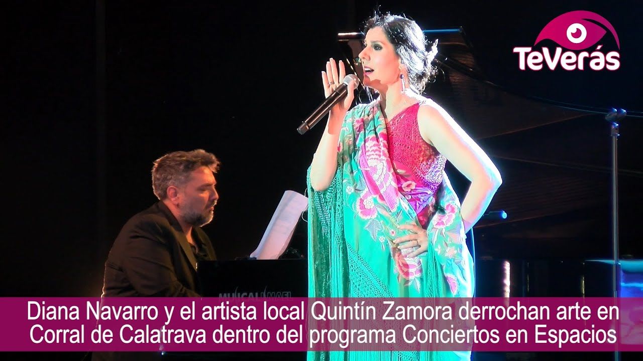 Diana Navarro y el artista local Quintín Zamora derrochan arte en Corral de Calatrava
