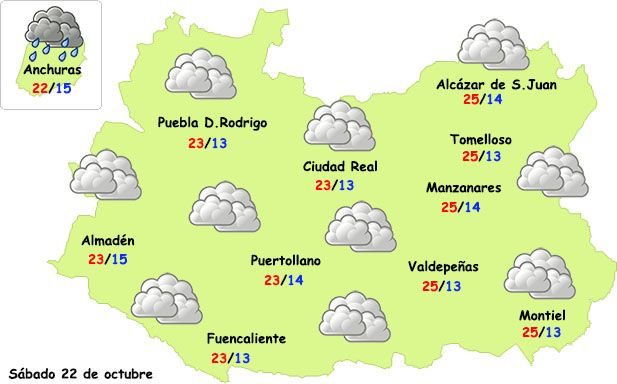 Tiempo inestable con precipitaciones