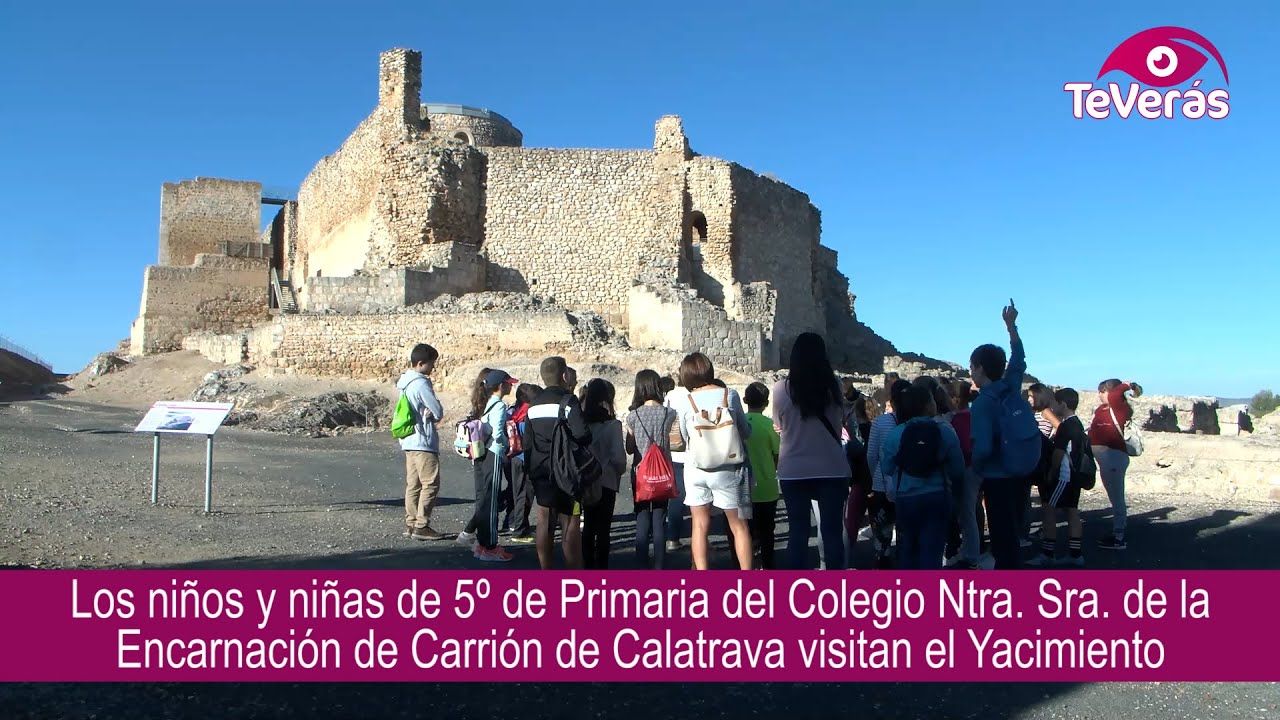Los escolares de Carrión visitan el Yacimiento de Calatrava La Vieja