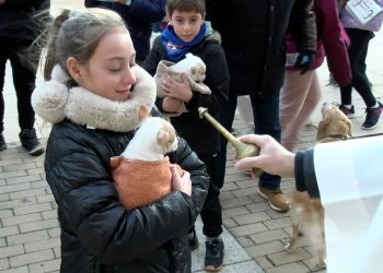 San Antón bendice a las mascotas de Argamasilla de Calatrava