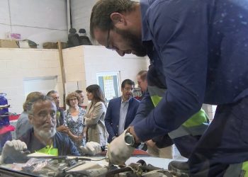 Visita a los trabajadores del plan de empleo de Miguelturra