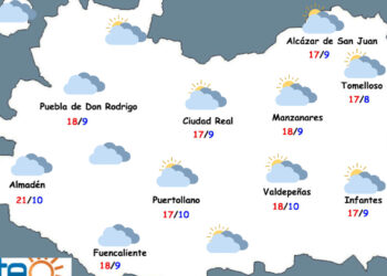 Tiempo tranquilo y sin variaciones de temperatura este fin de semana en la provincia de Ciudad Real