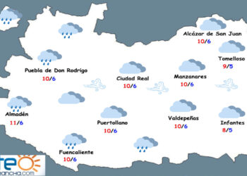 cielo nuboso con lluvia