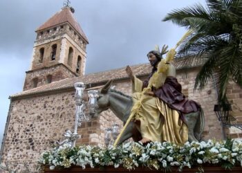 Argamasilla de Calatrava celebra el Domingo de Ramos con la procesión de las palmas y el Borriquillo