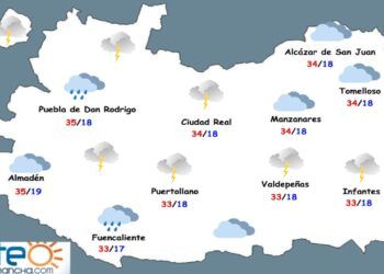Regresan las lluvias este fin de semana a la provincia de Ciudad Real