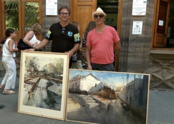 Miguel Sampedro y Miguel Medina se imponen en el III Certamen de Pintura Rápida de Puertollano
